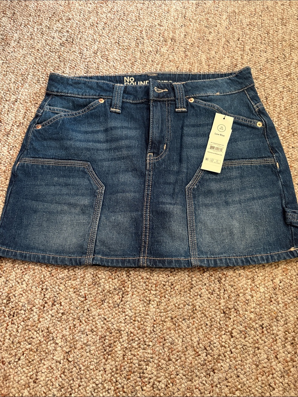 No Boundaries Blue Denim Mini Skirt